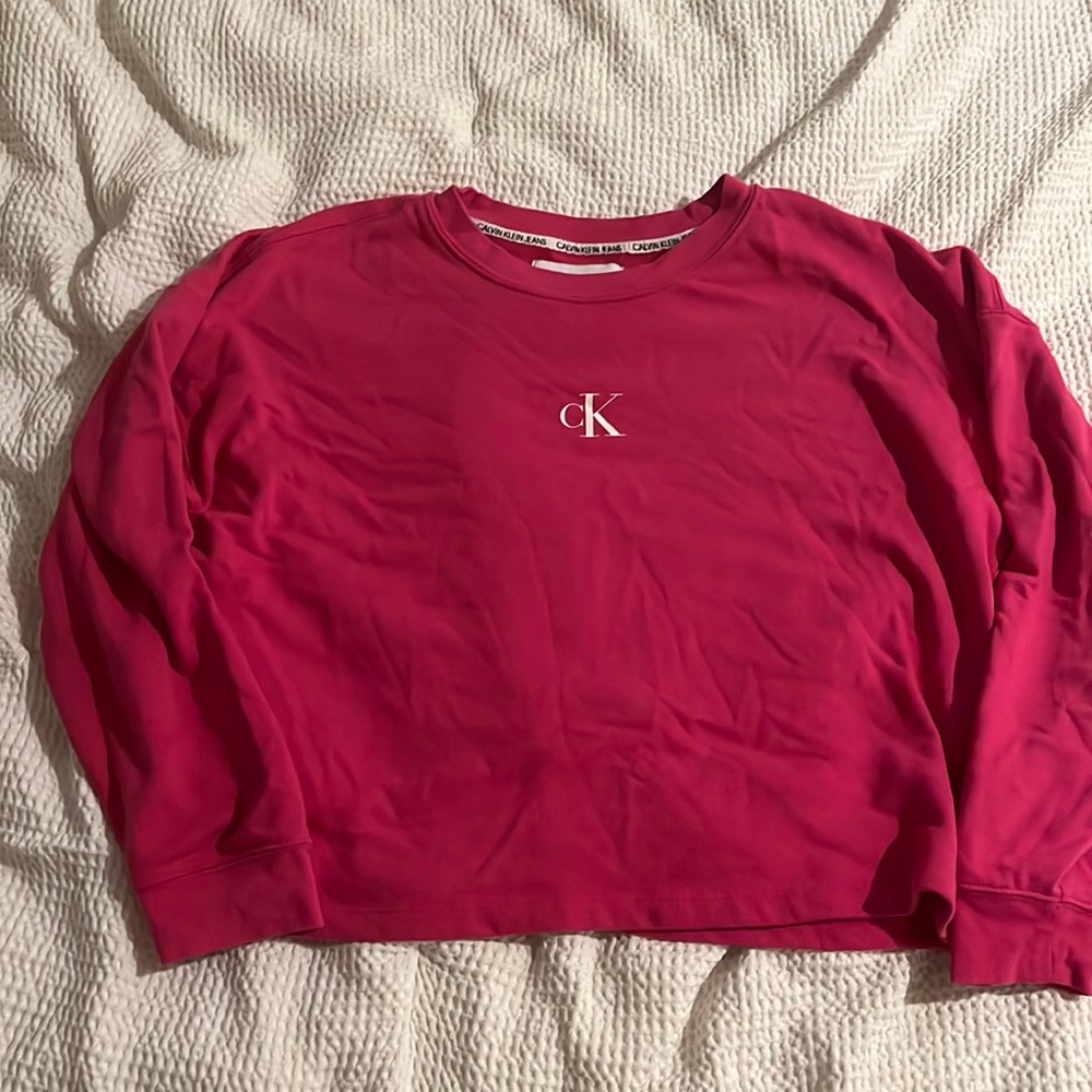 Hot pink Calvin Kline crew neck
